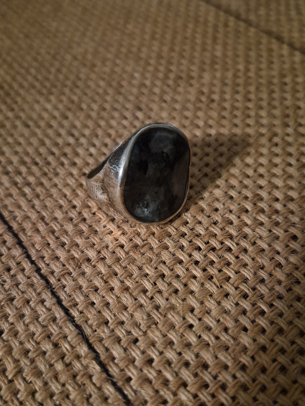 Silpada Vintage Wavy Feldspar Sterling Silver 925 Statement Ring R1875